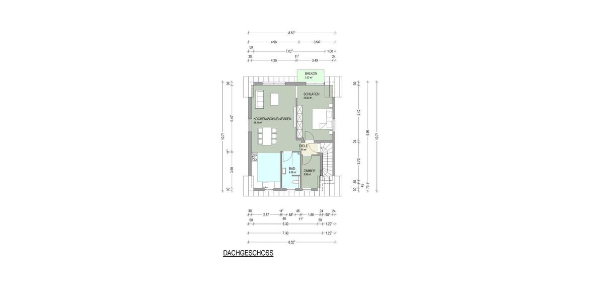 Dachgeschoßwohnung Bammental - 3 Zimmer, 71 m&sup2;, 950&euro; | Angebot:26563754
