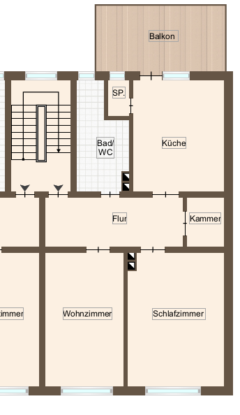 Etagenwohnung Frankenthal Frankenthal Kernstadt - 2 Zimmer, 75 m&sup2;, 870&euro; | Angebot:26021314