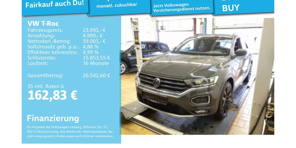VW T-Roc 45.110 km 23.991 € Mannheim 68309