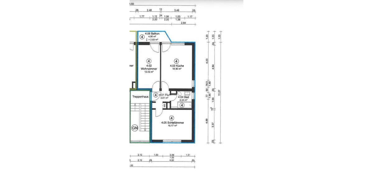 Etagenwohnung Ludwigshafen am Rhein Mundenheim - 2 Zimmer, 54 m&sup2;, 140.000&euro; | Angebot:26868423