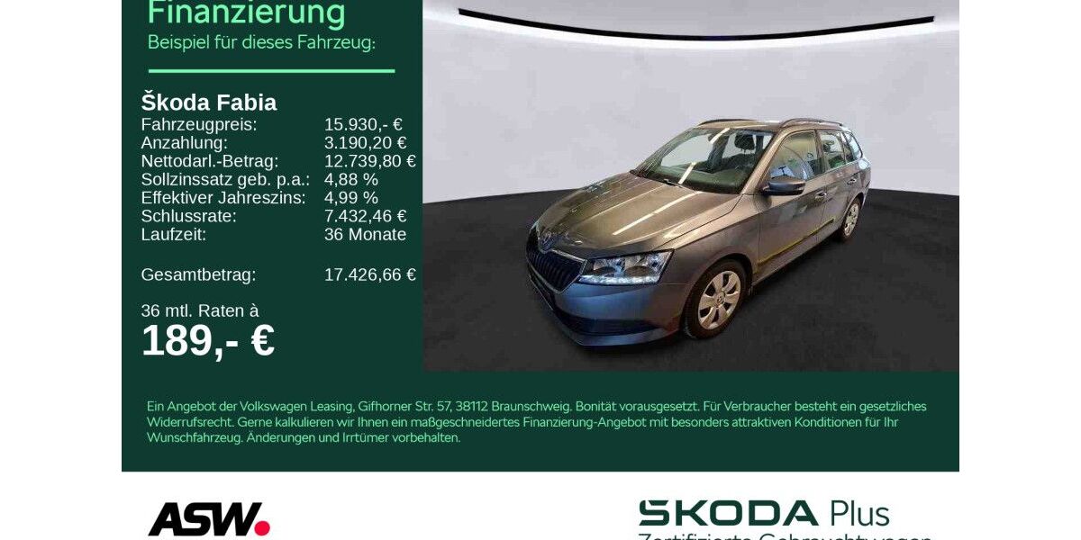 Skoda Fabia 99.500 km 15.930 &euro; Sinsheim 74889