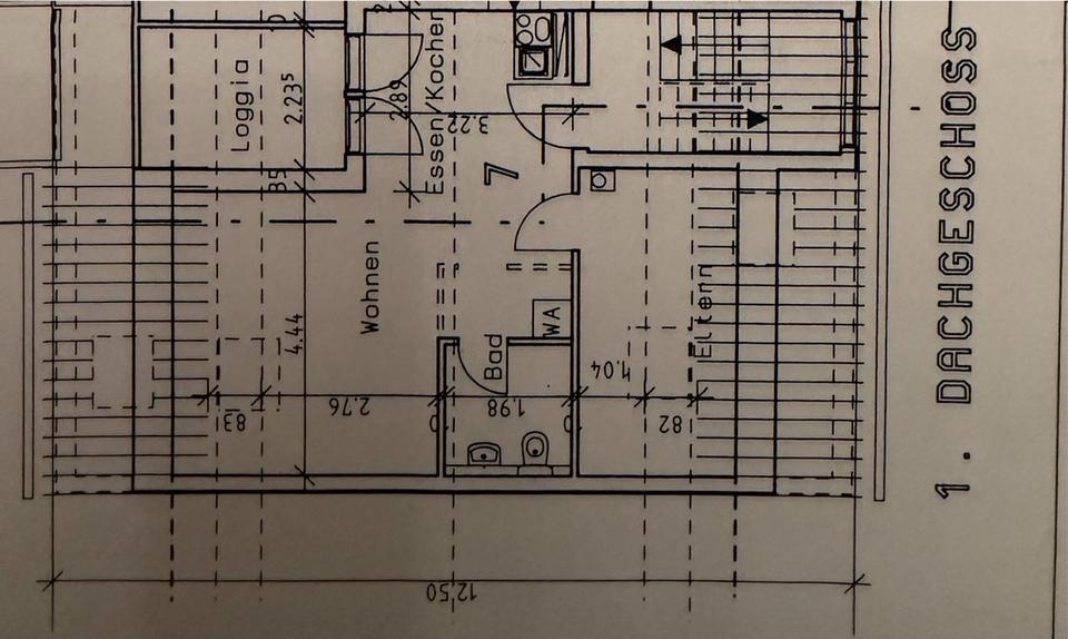 Dachgeschoßwohnung Mannheim Sandhofen - 2 Zimmer, 50 m&sup2;, 850&euro; | Angebot:26126188