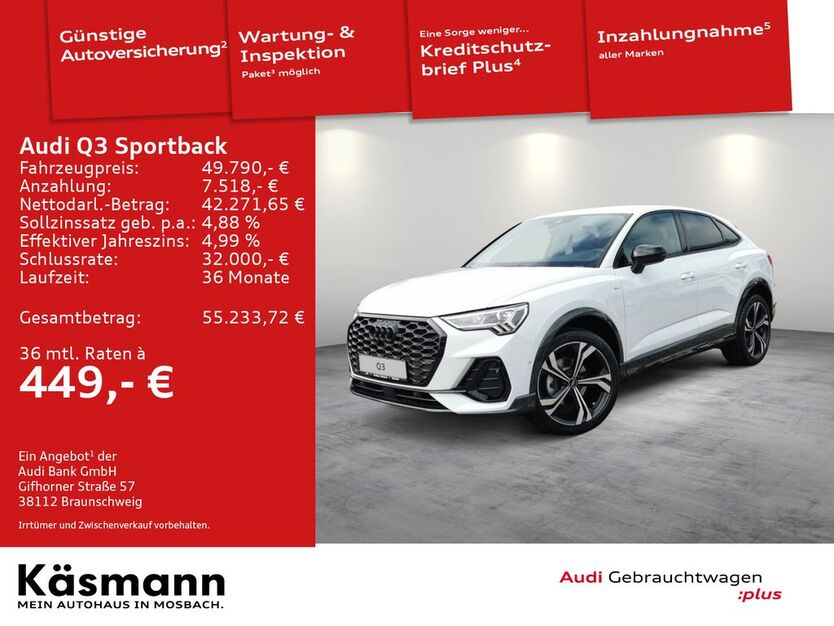 Audi Q3 5.000 km 47.100 € Mosbach 74821