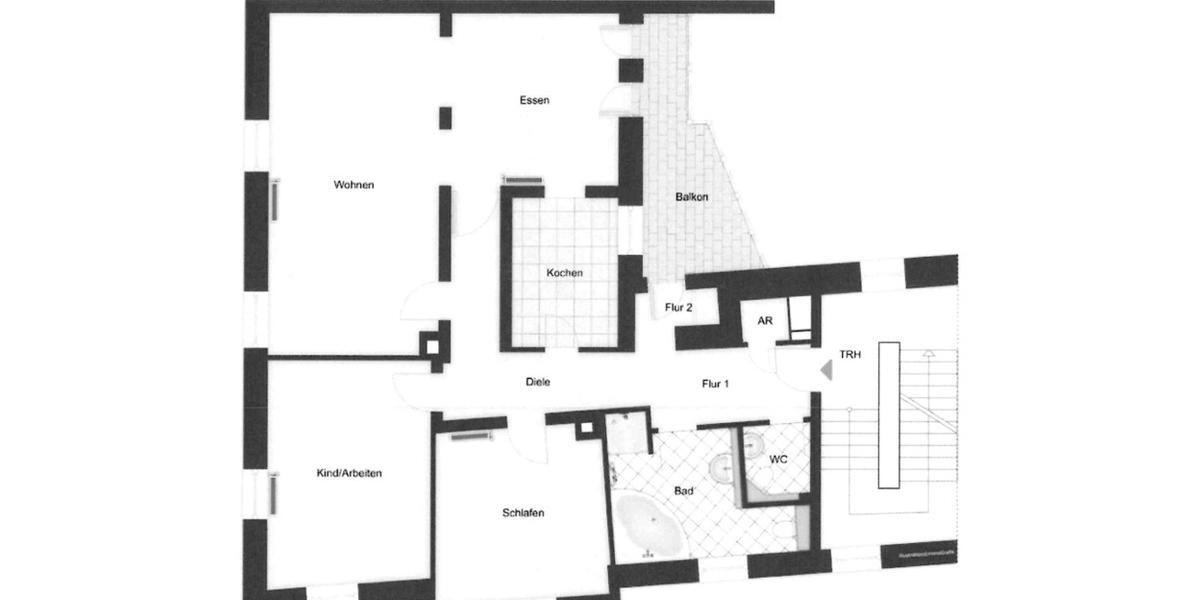 Etagenwohnung Ludwigshafen am Rhein Ludwigshafen-Hemshof - 3.5 Zimmer, 124 m&sup2;, 1.100&euro; | Angebot:23007196