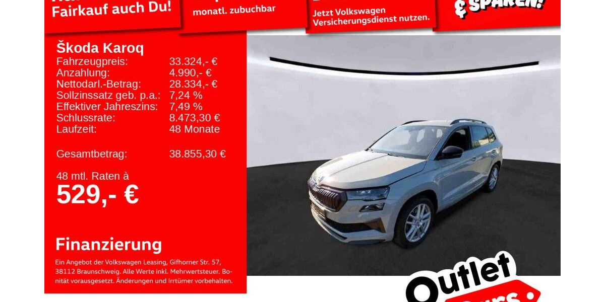 Skoda Karoq 40.993 km 32.991 &euro; Mannheim 68309