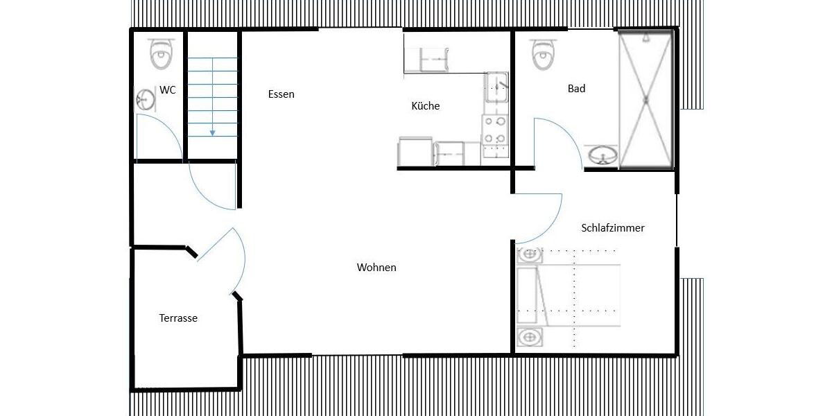 Dachgeschoßwohnung Obrigheim - 2 Zimmer, 55 m&sup2;, 179.500&euro; | Angebot:26124325