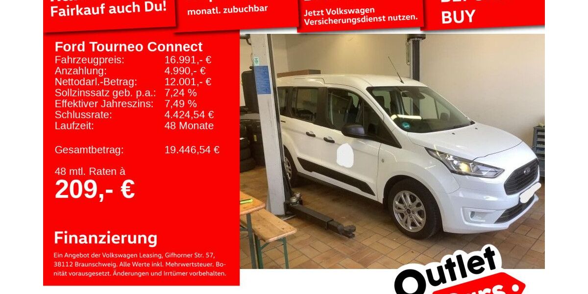 Ford Tourneo Connect 34.366 km 16.991 &euro; Mannheim 68309