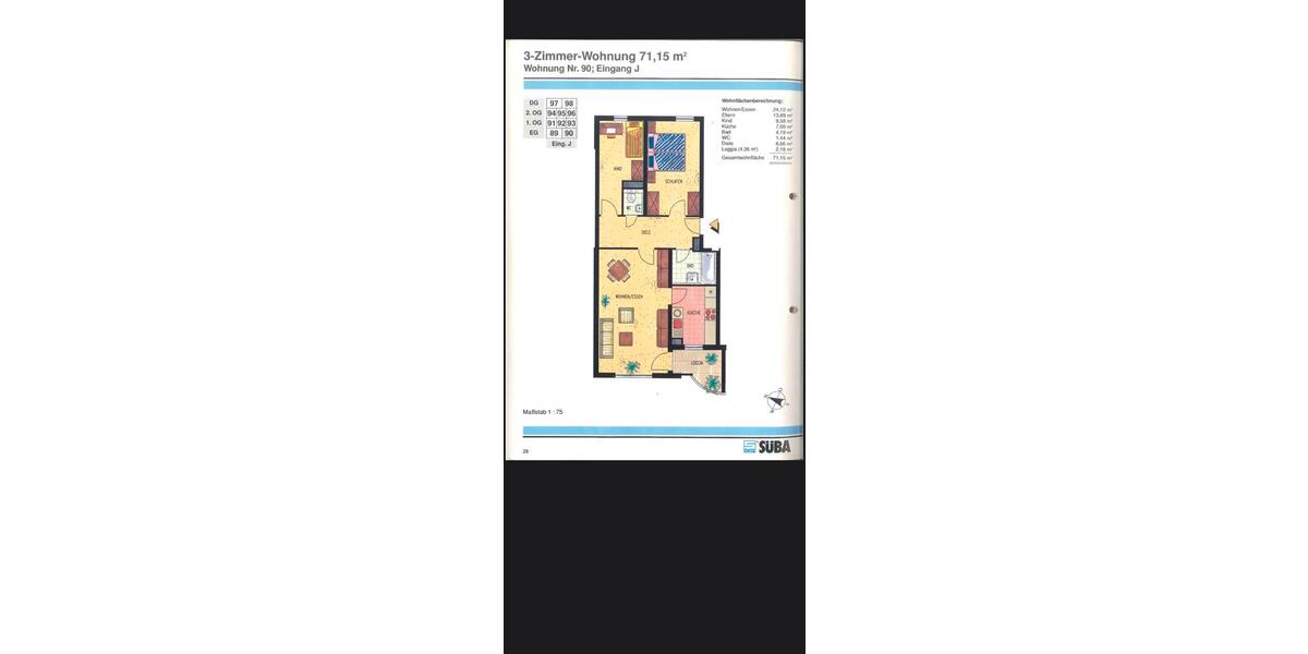 Erdgeschoßwohnung Ludwigshafen am Rhein Ludwigshafen-Oggersheim - 3 Zimmer, 71 m&sup2;, 240.000&euro; | Angebot:26384479