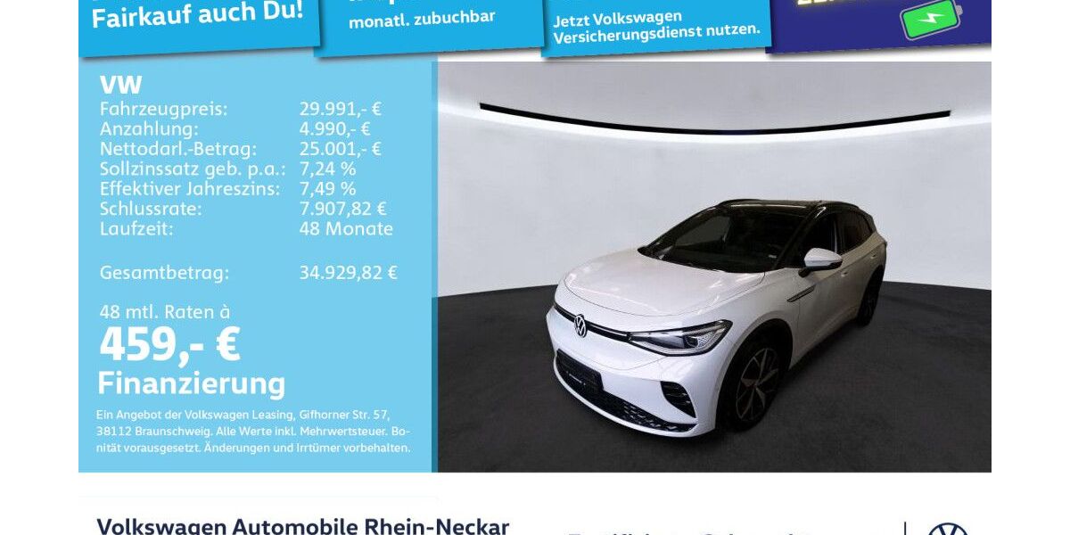 VW ID.4 64.037 km 29.991 € Mannheim 68309