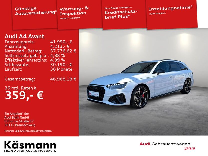Audi A4 11.257 km 41.990 € Mosbach 74821