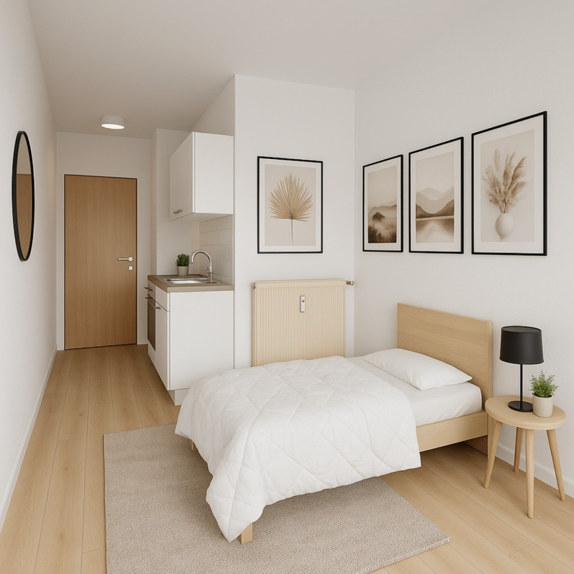 Moderne 1-Zimmer-Wohnung in Mannheim-Rheinau – Vollmöbliert