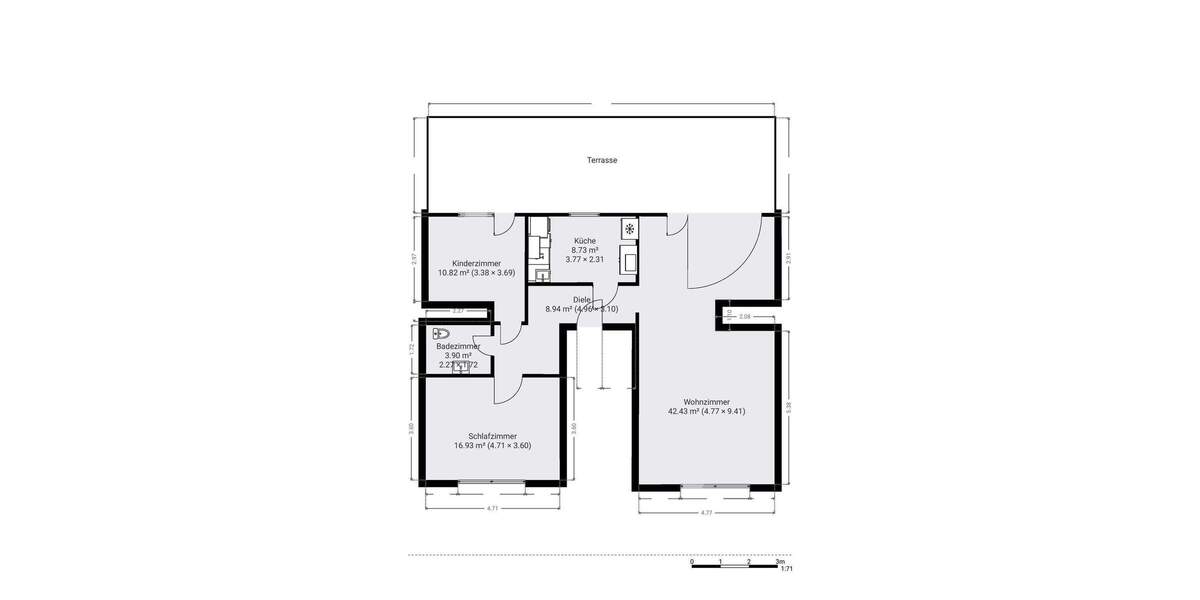 Terrassenwohnung Ludwigshafen am Rhein Süd - 3 Zimmer, 102 m&sup2;, 130.000&euro; | Angebot:25912956