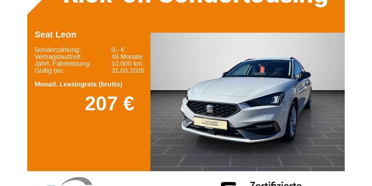 Seat Leon 21.752 km 25.200 &euro; Ladenburg 68526