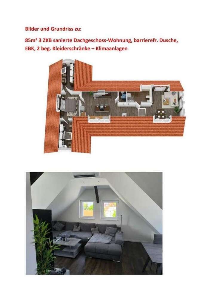 Wohnung zum Mieten in Wiesloch 1.100 € 85 m²