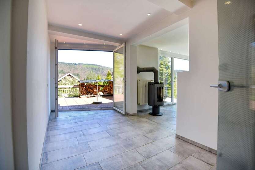 Panorama-ZFH an den Toren Hirschhorns Energieeffizient & am Waldrand Garten, Balkone & Terrassen 7 zimmer