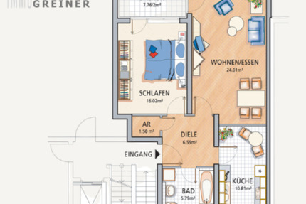 Wohnung Mannheim Almenhof - 2 Zimmer, 69 m&sup2;, 900&euro; | Angebot:25081884