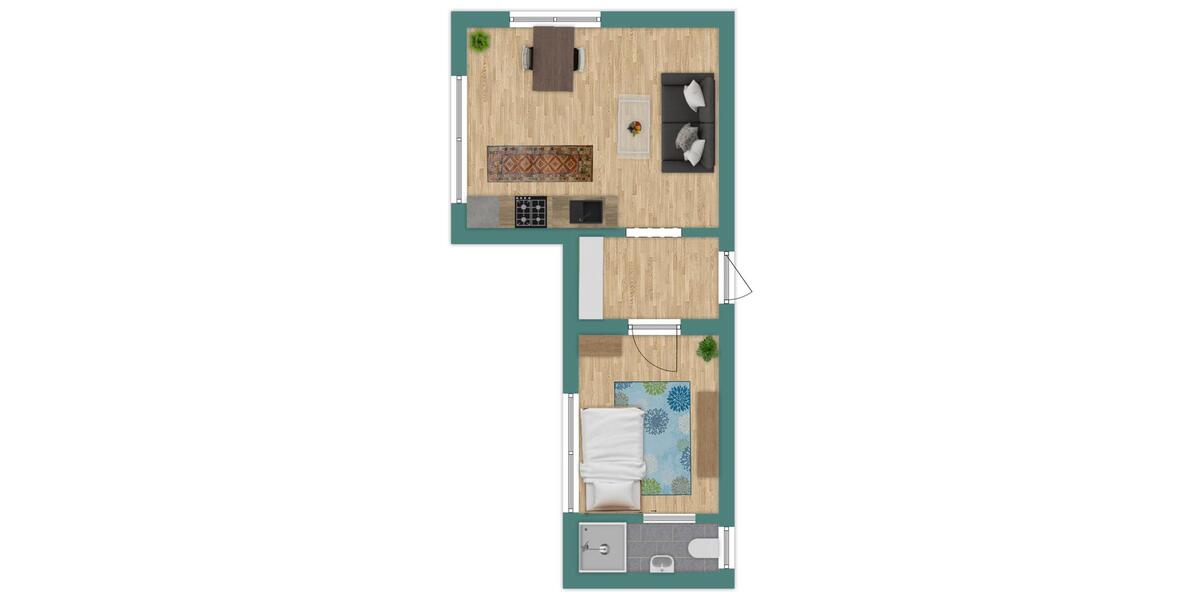 Erdgeschoßwohnung Waldbrunn - 2 Zimmer, 34 m&sup2;, 325&euro; | Angebot:26439168
