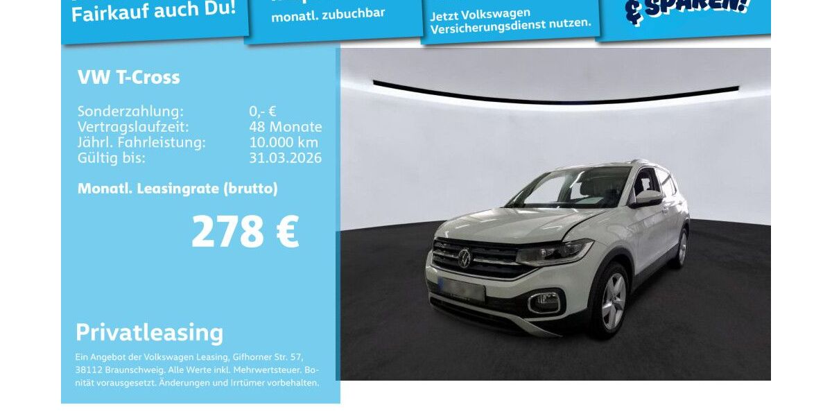 VW T-Cross 26.709 km 20.392 &euro; Mannheim 68309