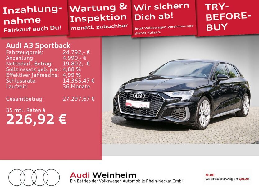 Audi A3 56.924 km 22.499 € Weinheim 69469