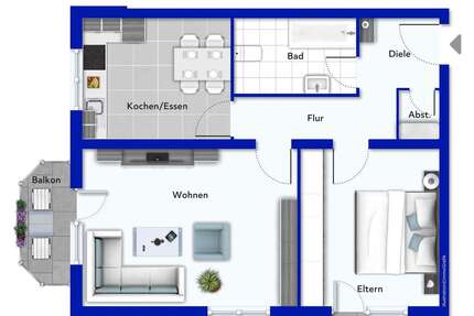 Wohnung Oftersheim - 2 Zimmer, 61 m&sup2;, 220.000&euro; | Angebot:27027209