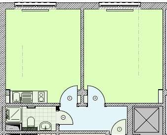 Wohnung Mannheim Fahrlach - 2 Zimmer, 42 m&sup2;, 550&euro; | Angebot:26391571