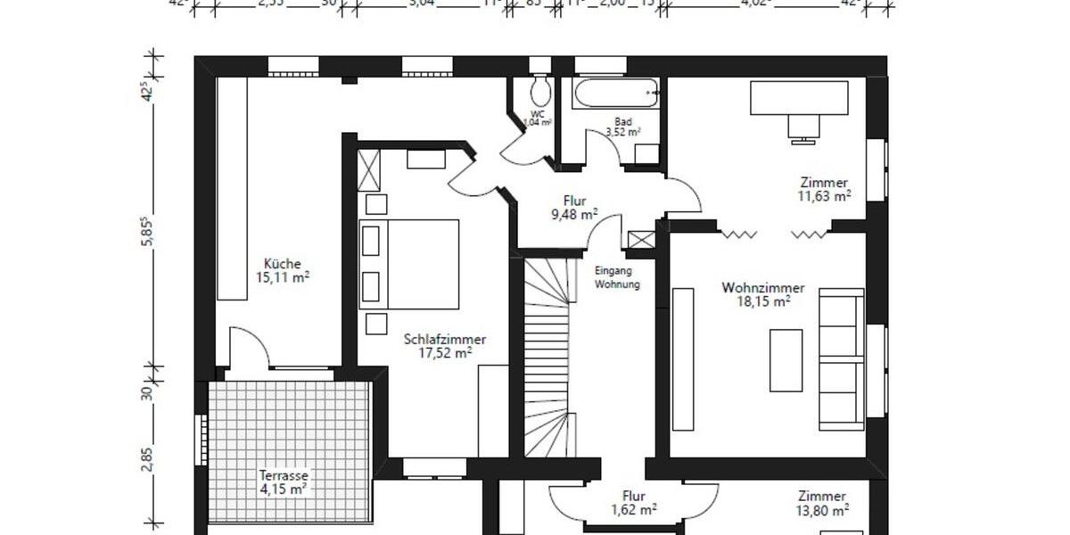 5-Zimmer Wohnung in Heddesheim zu vermieten 5 zimmer