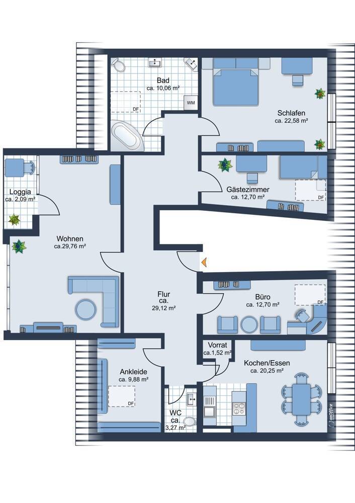 Besondere DG - Wohnung in prima Innenstadtlage