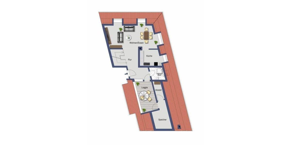 Maisonettenwohnung Wiesloch - 2.5 Zimmer, 76 m&sup2;, 820&euro; | Angebot:26385503