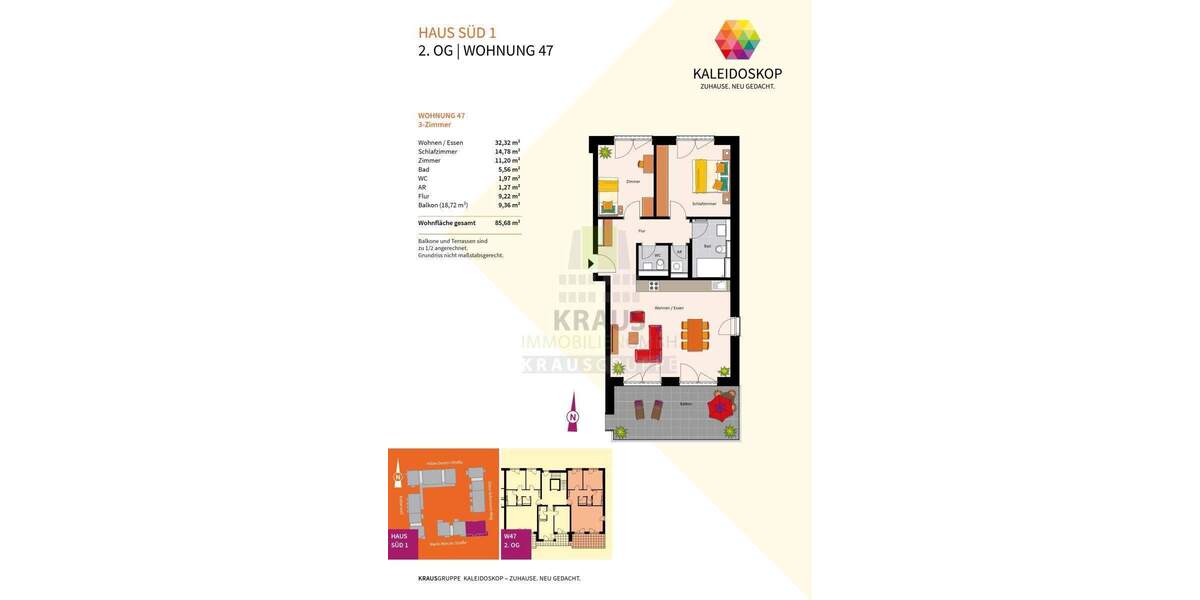 Etagenwohnung Heidelberg Rohrbach - 3 Zimmer, 85 m&sup2;, 599.000&euro; | Angebot:23585701