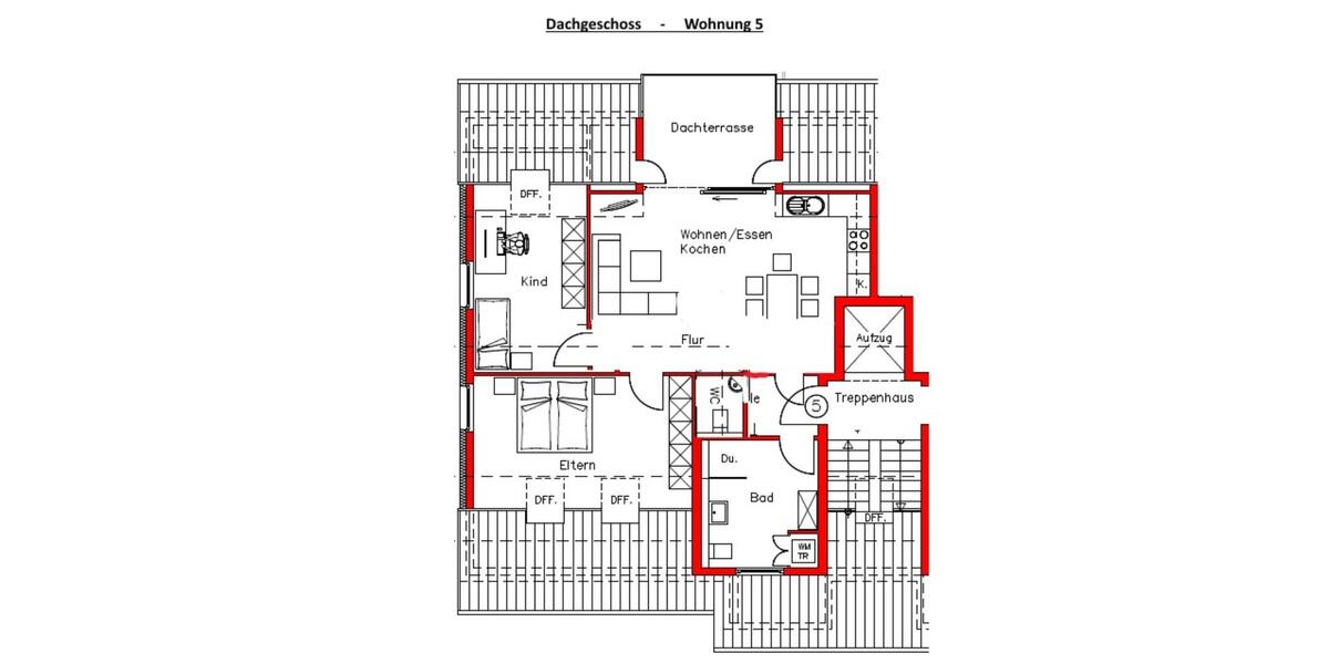 Dachgeschoßwohnung Walldorf - 3 Zimmer, 87 m&sup2;, 419.000&euro; | Angebot:24783953