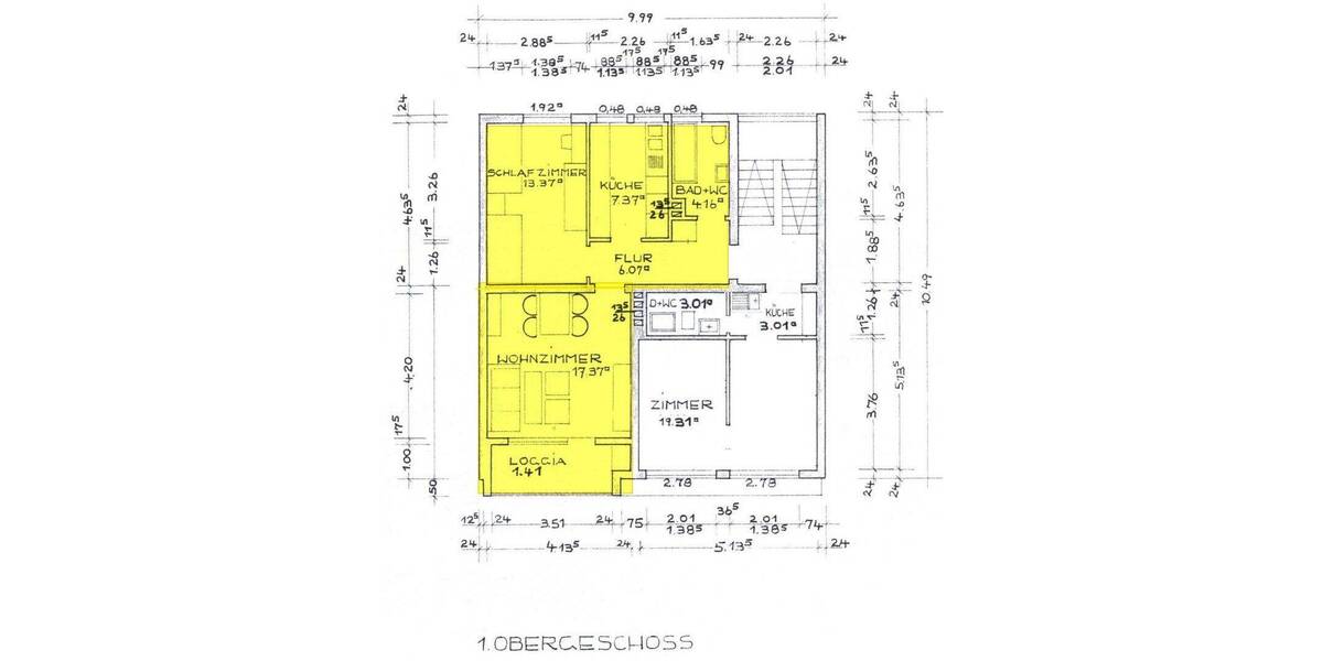 Etagenwohnung Neckarsteinach Darsberg - 2 Zimmer, 50 m&sup2;, 720&euro; | Angebot:26901844