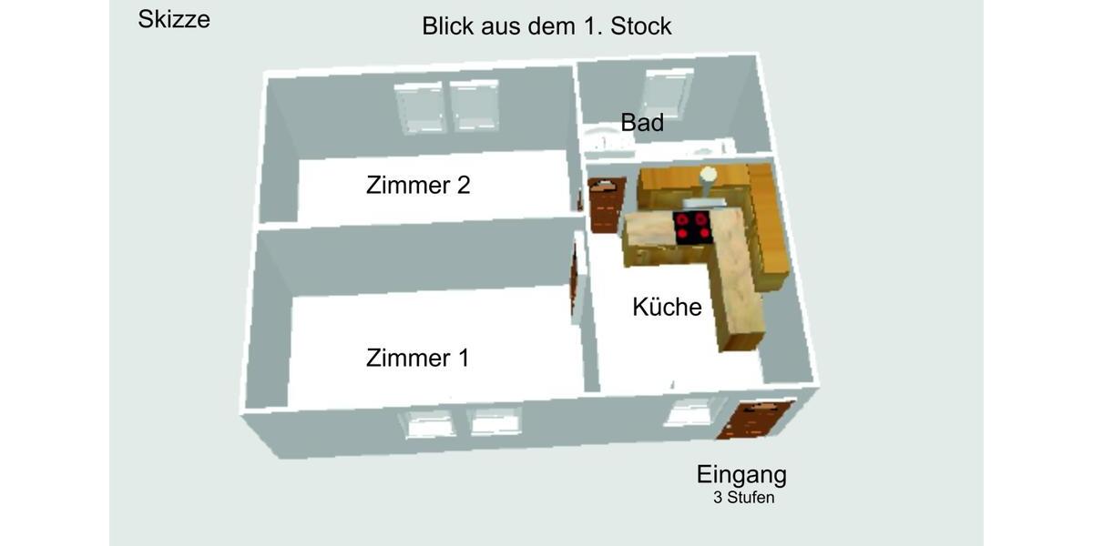 Erdgeschoßwohnung Rimbach - 1 Zimmer, 45 m&sup2;, 490&euro; | Angebot:25933547