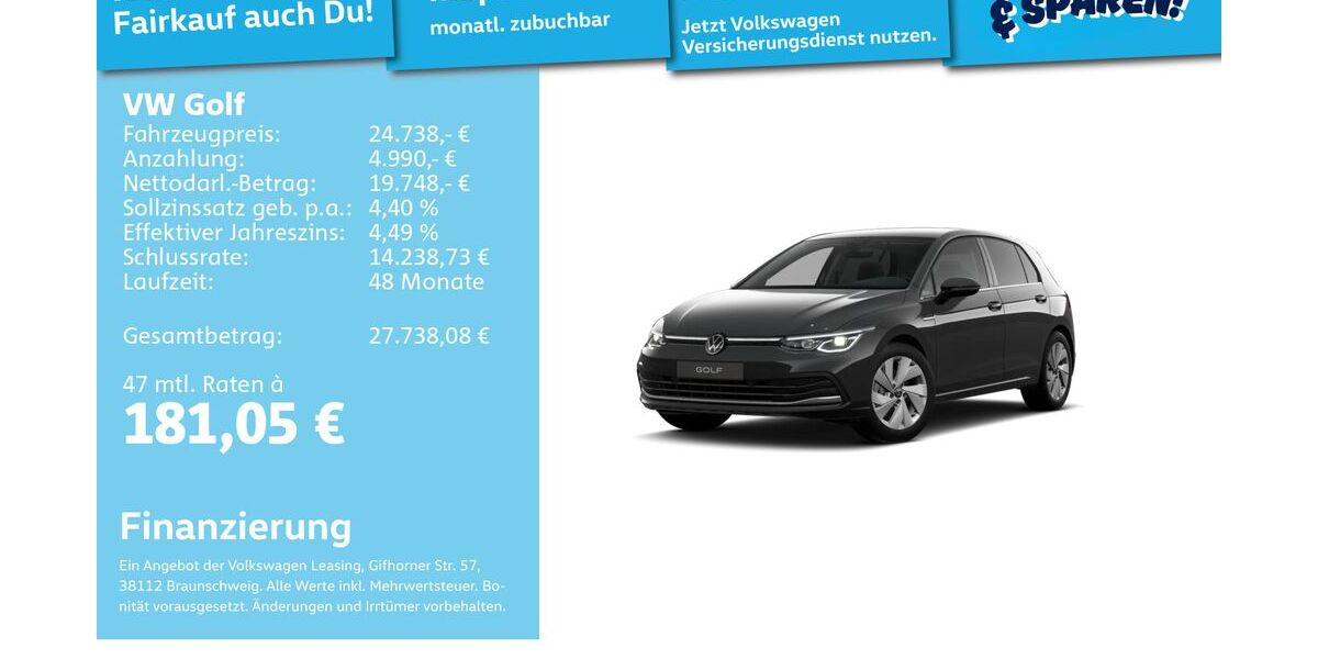 VW Golf 79.708 km 23.992 &euro; Mannheim 68309