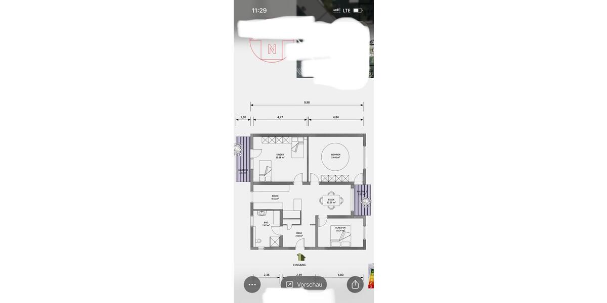 Etagenwohnung Ludwigshafen am Rhein Parkinsel - 3.5 Zimmer, 90 m&sup2;, 295.000&euro; | Angebot:26413317