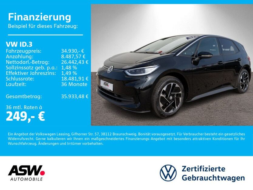 VW ID.3 15.700 km 32.860 € Sinsheim 74889
