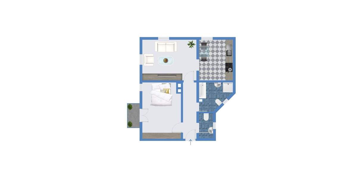 **Schöne Zweiraumwohnung mit Balkon und Einbauküche im TOPZUSTAND, KAUFEN statt mieten!!*** 2 zimmer