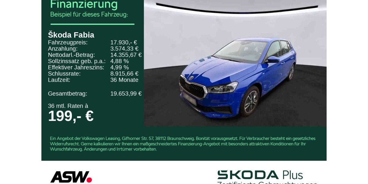 Skoda Fabia 16.600 km 17.930 &euro; Sinsheim 74889