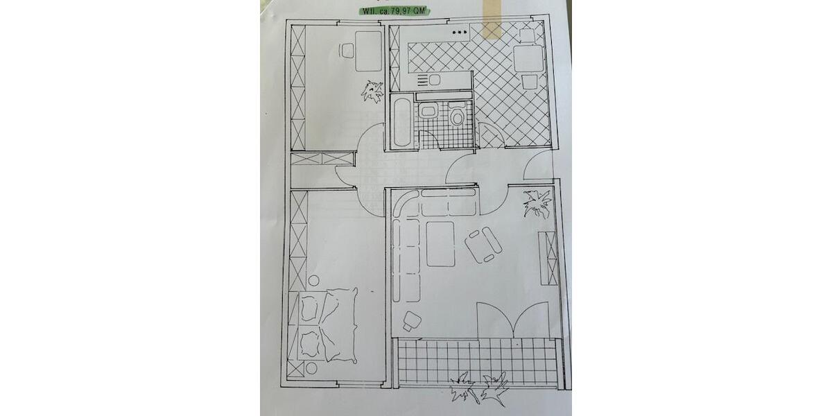 Etagenwohnung Mannheim Käfertal - 3 Zimmer, 80 m&sup2;, 290.000&euro; | Angebot:26325685