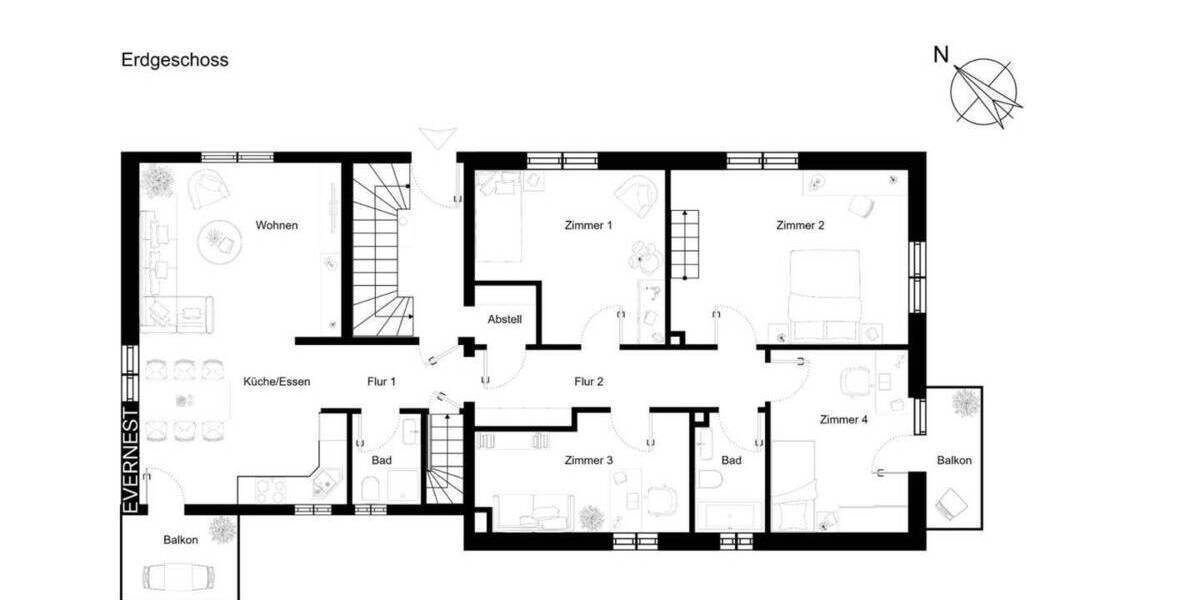 Etagenwohnung Edingen-Neckarhausen Neu-Edingen - 6 Zimmer, 130 m&sup2;, 510.000&euro; | Angebot:26787851