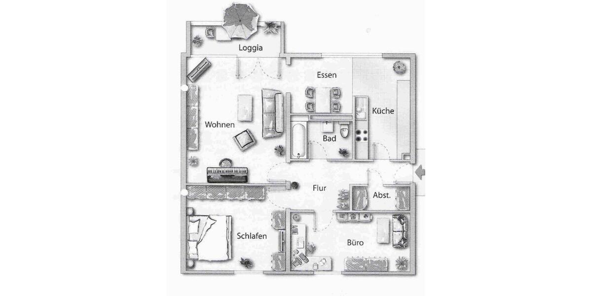 Etagenwohnung Mannheim Käfertal - 3.5 Zimmer, 78 m&sup2;, 259.000&euro; | Angebot:25639737