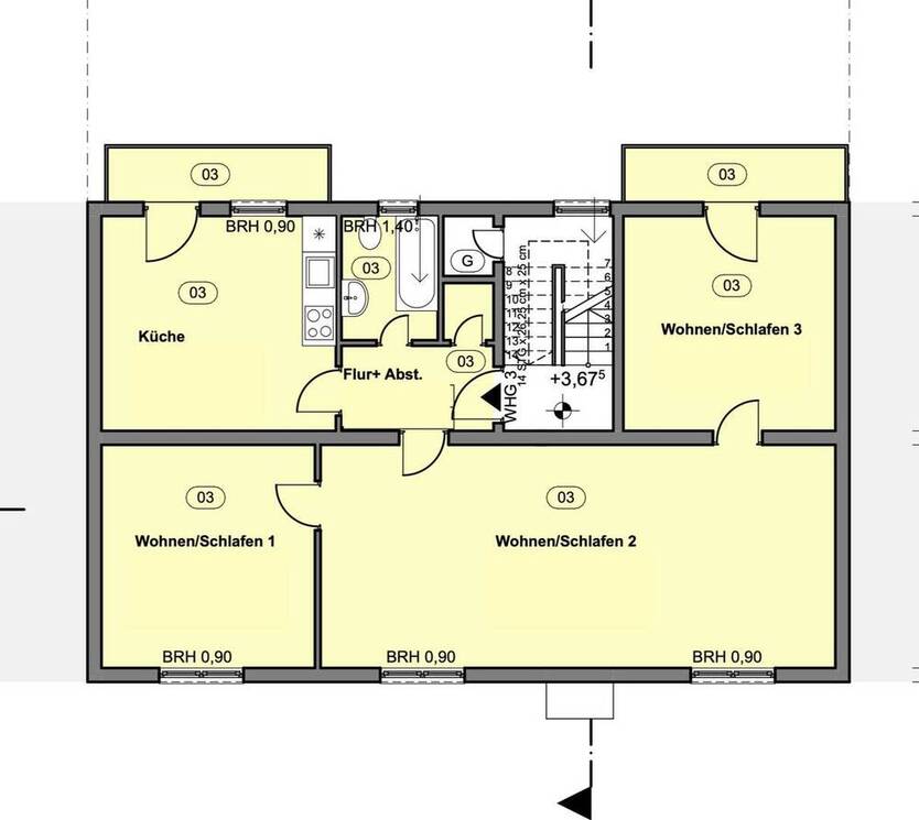 Renovierte 3 Zimmer Wohnung mit 2 Balkonen