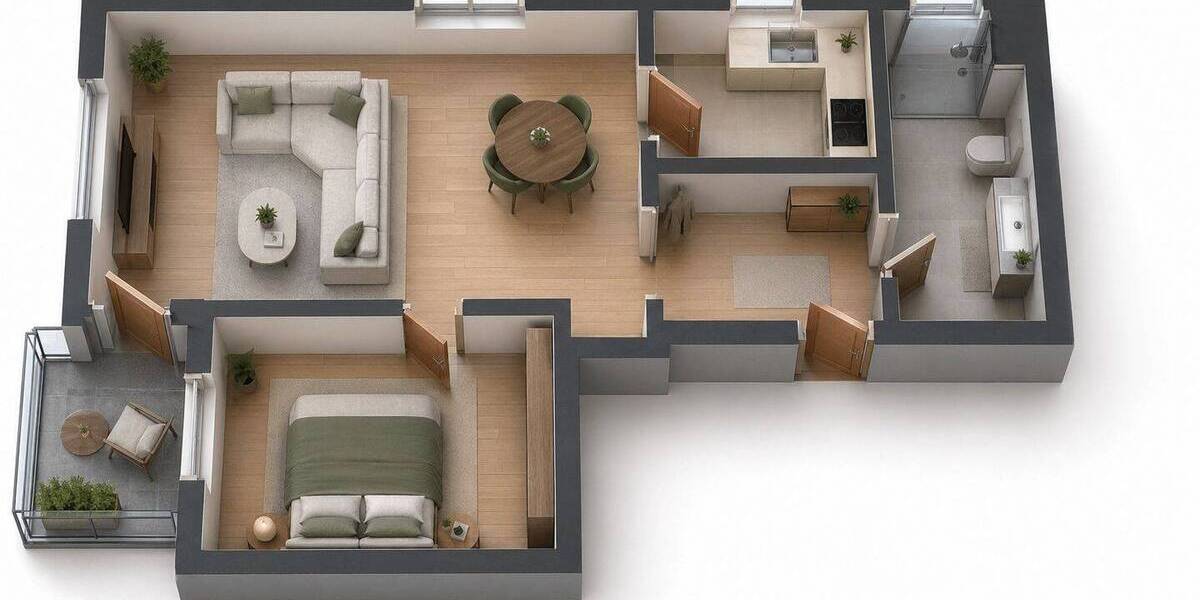 Etagenwohnung Östringen - 2 Zimmer, 45 m&sup2;, 165.000&euro; | Angebot:26418615