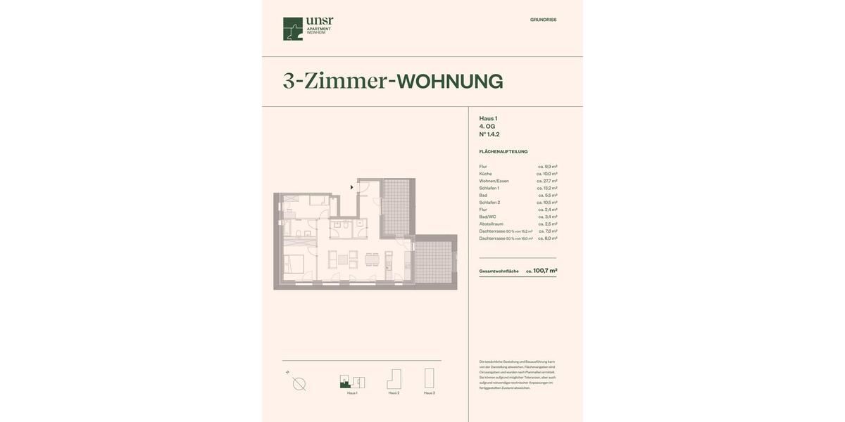 Einfamilienhaus Weinheim - 3 Zimmer, 101 m&sup2;, 1.825&euro; | Angebot:25919066
