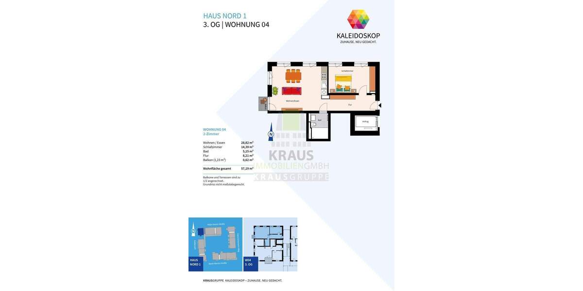 Etagenwohnung Heidelberg Rohrbach - 2 Zimmer, 57 m&sup2;, 395.000&euro; | Angebot:20412356