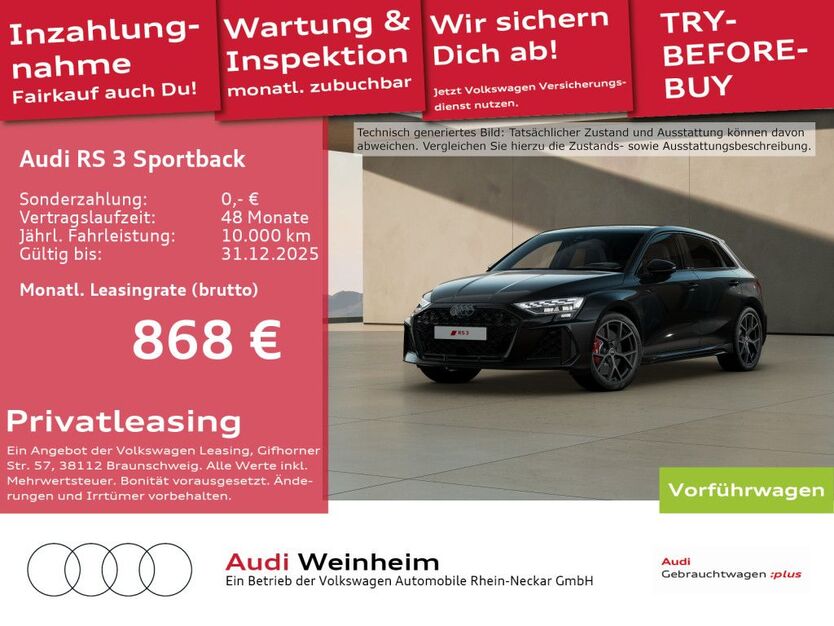 Audi RS3 9.900 km 67.900 € Weinheim 69469