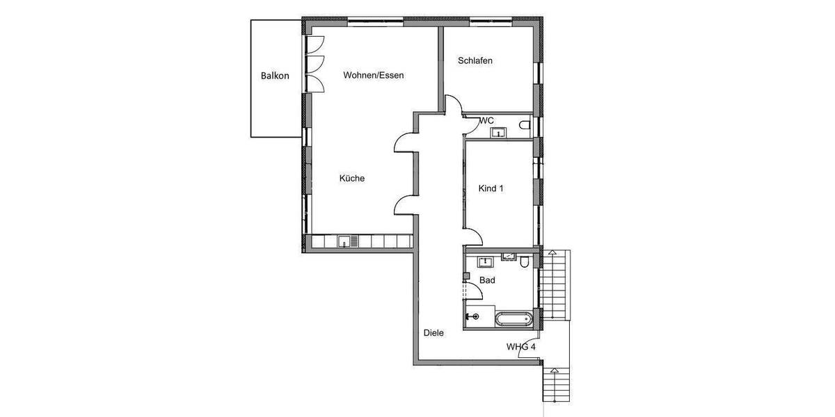Zum Erstbezug - Sanierte Wohnung im Hochparterre mit Sonnenbalkon 3 zimmer
