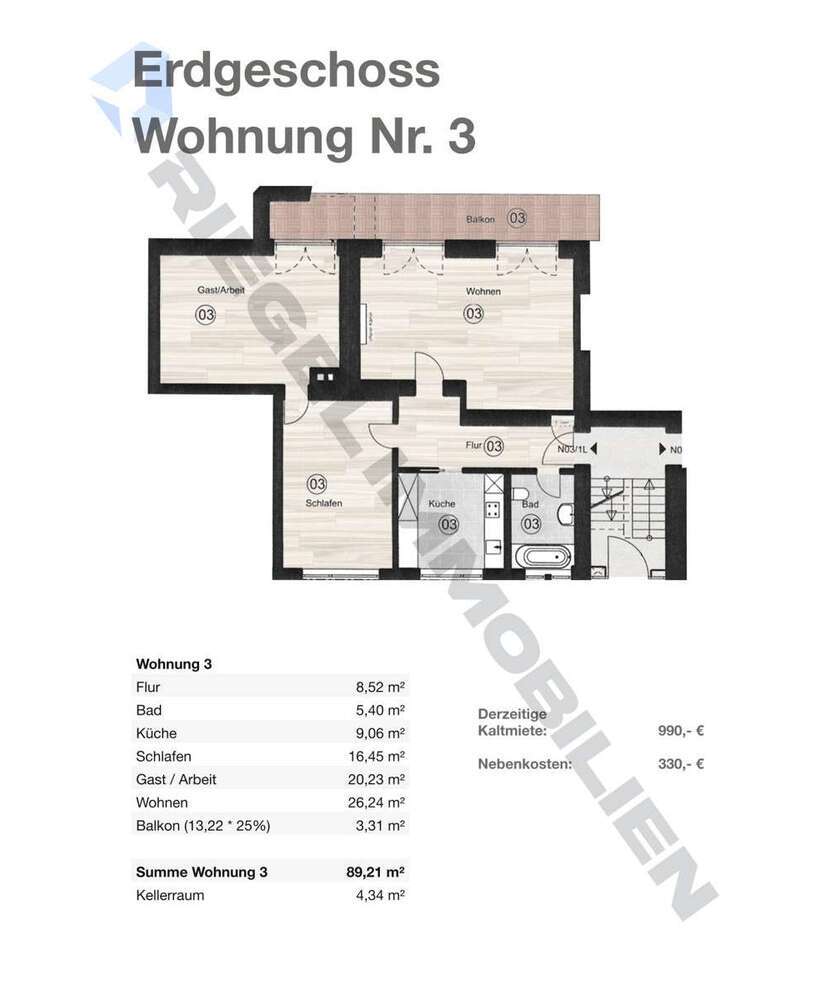 Wohnung zum Kaufen in Mannheim Neckarau 395.000 € 89.21 m²