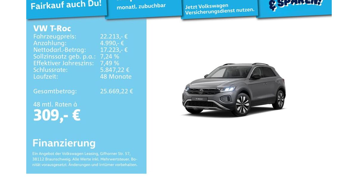 VW T-Roc 23.792 km 21.991 &euro; Mannheim 68309