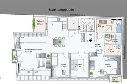 Wohnung Heidelberg Neuenheim - 4 Zimmer, 107 m&sup2;, 1.515.000&euro; | Angebot:24788623
