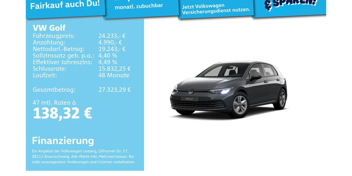 VW Golf 46.554 km 23.991 &euro; Mannheim 68309